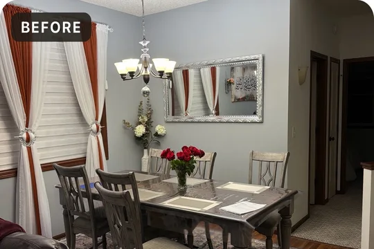 Room before farmhouse AI redesign — original plain space
